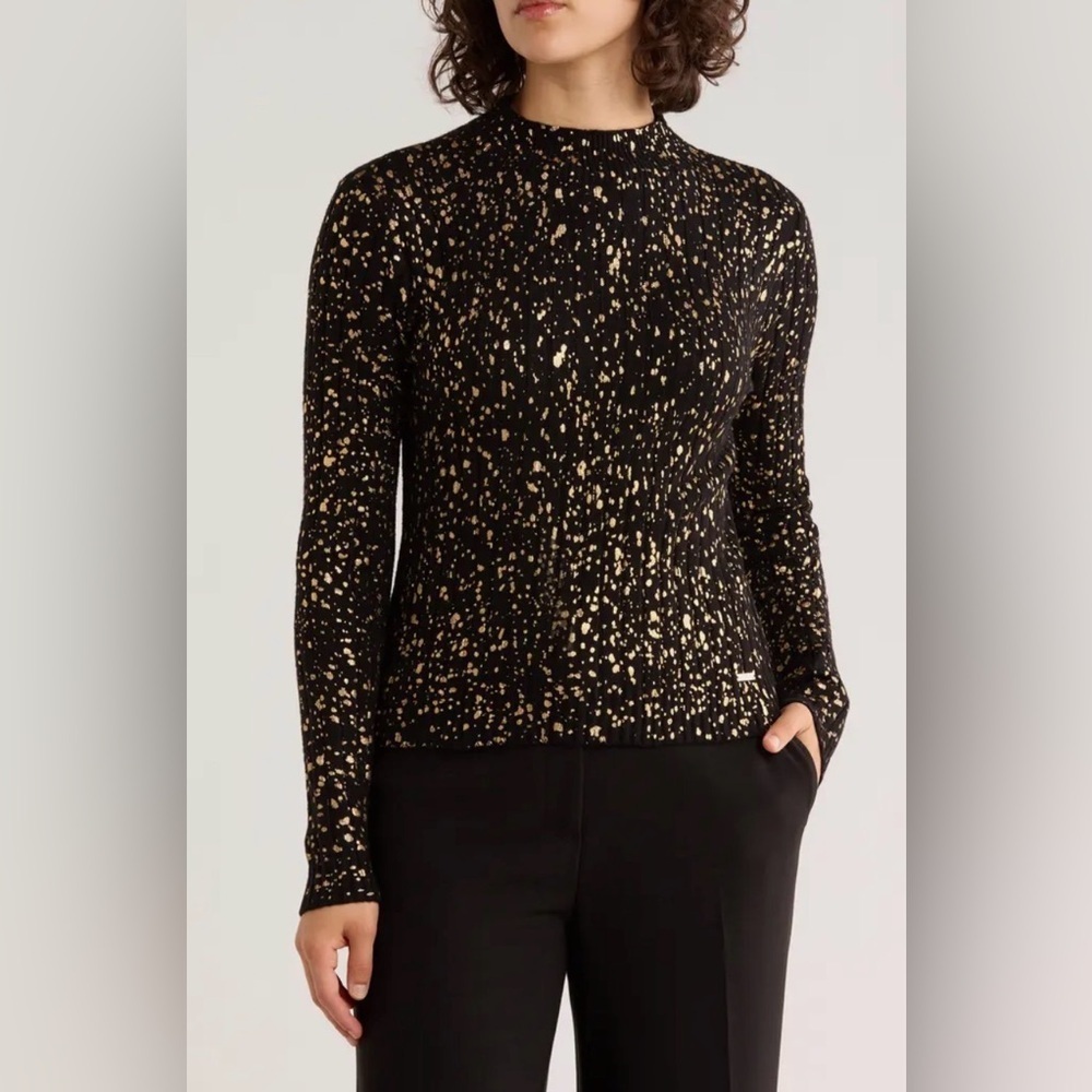 Jason Wu Black Top with Gold Accents S